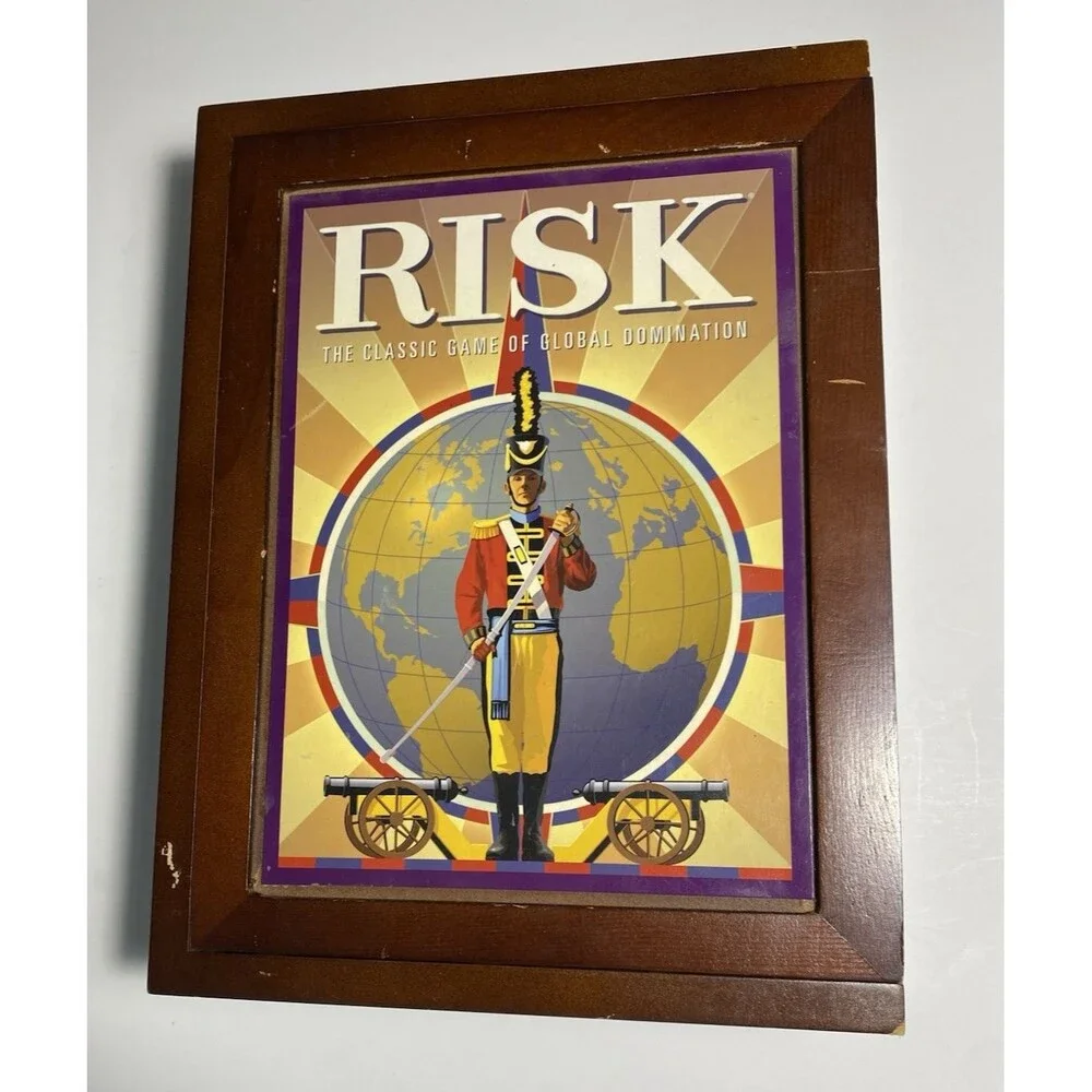 RISK Vintage Collection Wooden Box Bookshelf Edition Hasbro-Parker Bros OPEN BOX